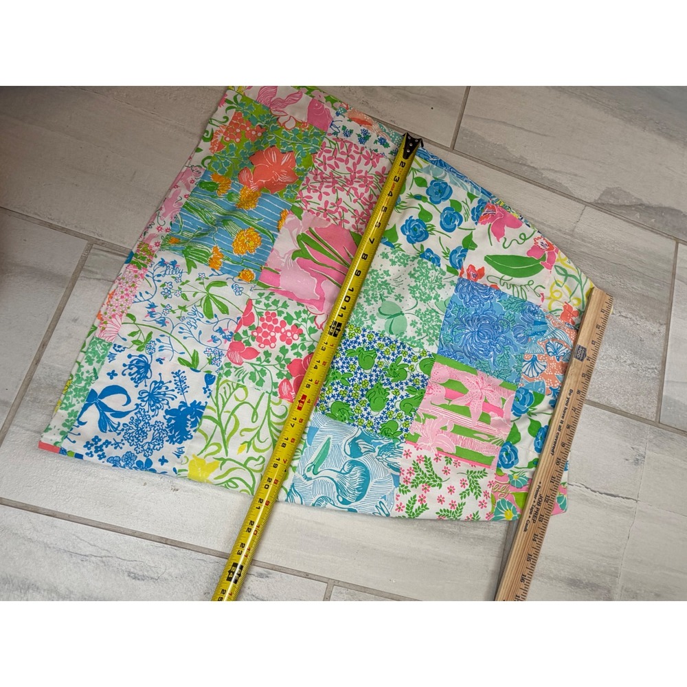 Vintage Lilly Pulitzer Patchwork Skirt Multi Color Floral Print Midi W3153-19 8 - Picture 4 of 7